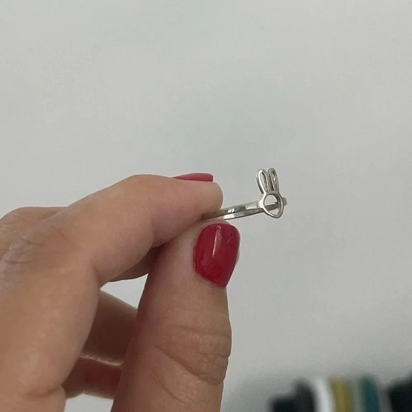 925 Sterling Silver Rabbit Ring - Picture 5 of 8